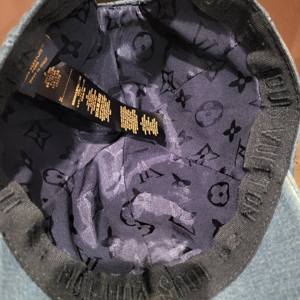 Louis Vuitton Monogram Lined Hat Interior - Navy